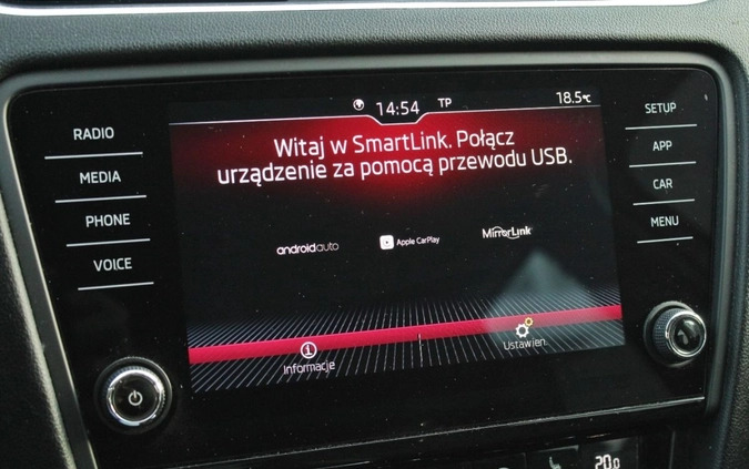 Skoda Octavia cena 94500 przebieg: 109573, rok produkcji 2019 z Zator małe 704
